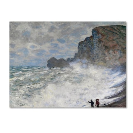 Trademark Fine Art Monet 'Rough Weather At Etretat' Canvas Art, 14x19 AA00663-C1419GG